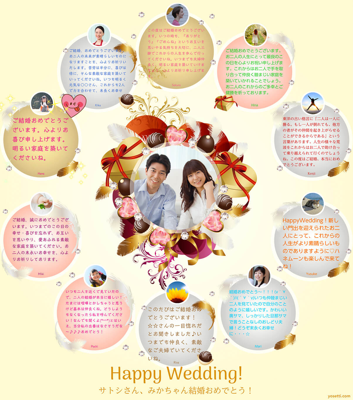 Giftbox Feather オンライン寄せ書きヨセッティ